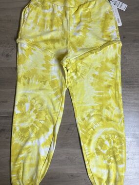 Culpos x INC collab Tie-Dye Yellow Convertible Jogger Sweatpants/Shorts
